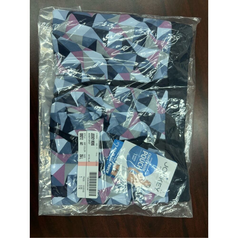 NWT Jockey Printed Chafe Proof Pouch Size Large Boxers